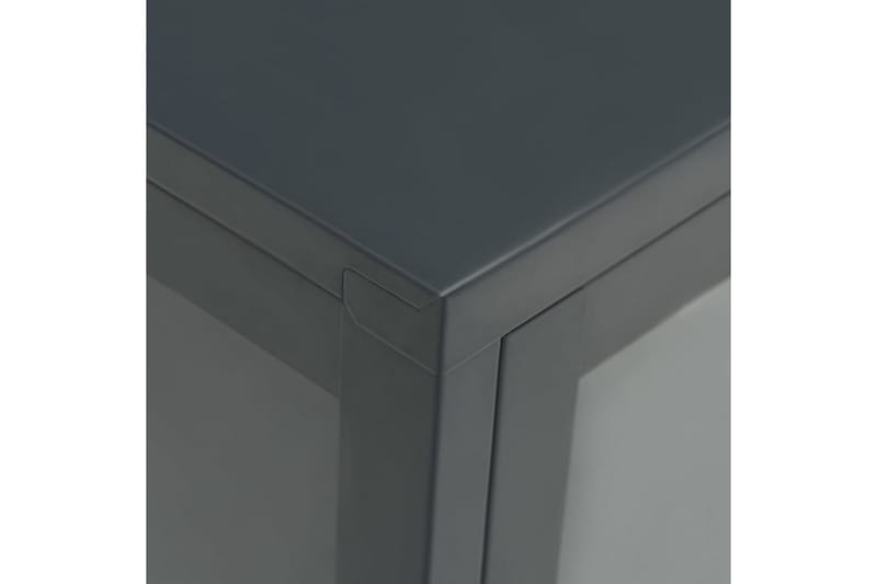 Skjenk antrasitt 105x35x70 cm stål og glass - Antrasittgrå - Sideboard & skjenker