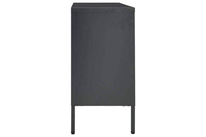 Skjenk antrasitt 105x35x70 cm stål og herdet glass - Antrasittgrå - Oppbevaring - Oppbevaringsmøbler - Sideboard & skjenker