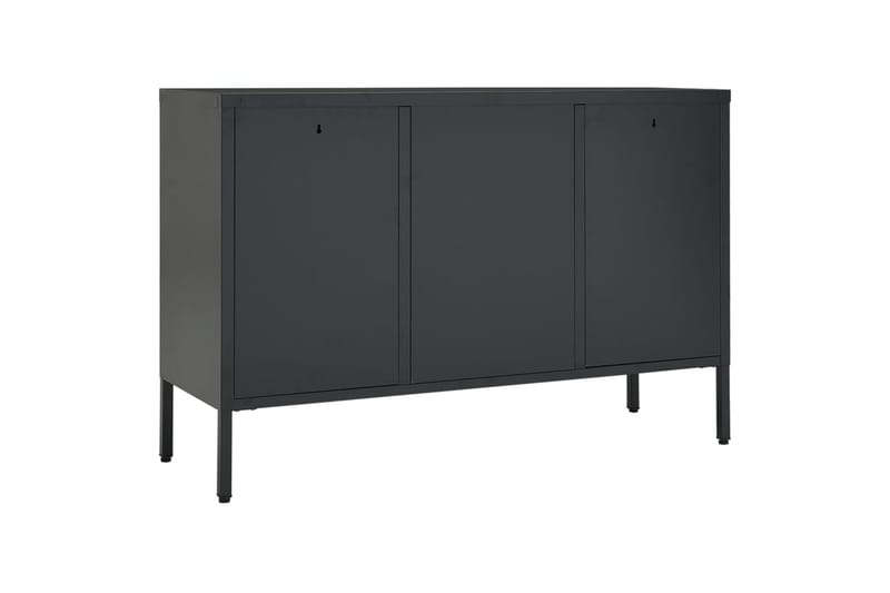 Skjenk antrasitt 105x35x70 cm stål og herdet glass - Antrasittgrå - Oppbevaring - Oppbevaringsmøbler - Sideboard & skjenker