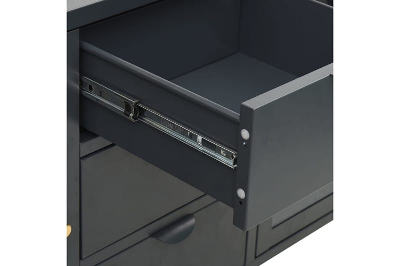 Skjenk antrasitt 105x35x70 cm stål og herdet glass - Antrasittgrå - Oppbevaring - Oppbevaringsmøbler - Sideboard & skjenker