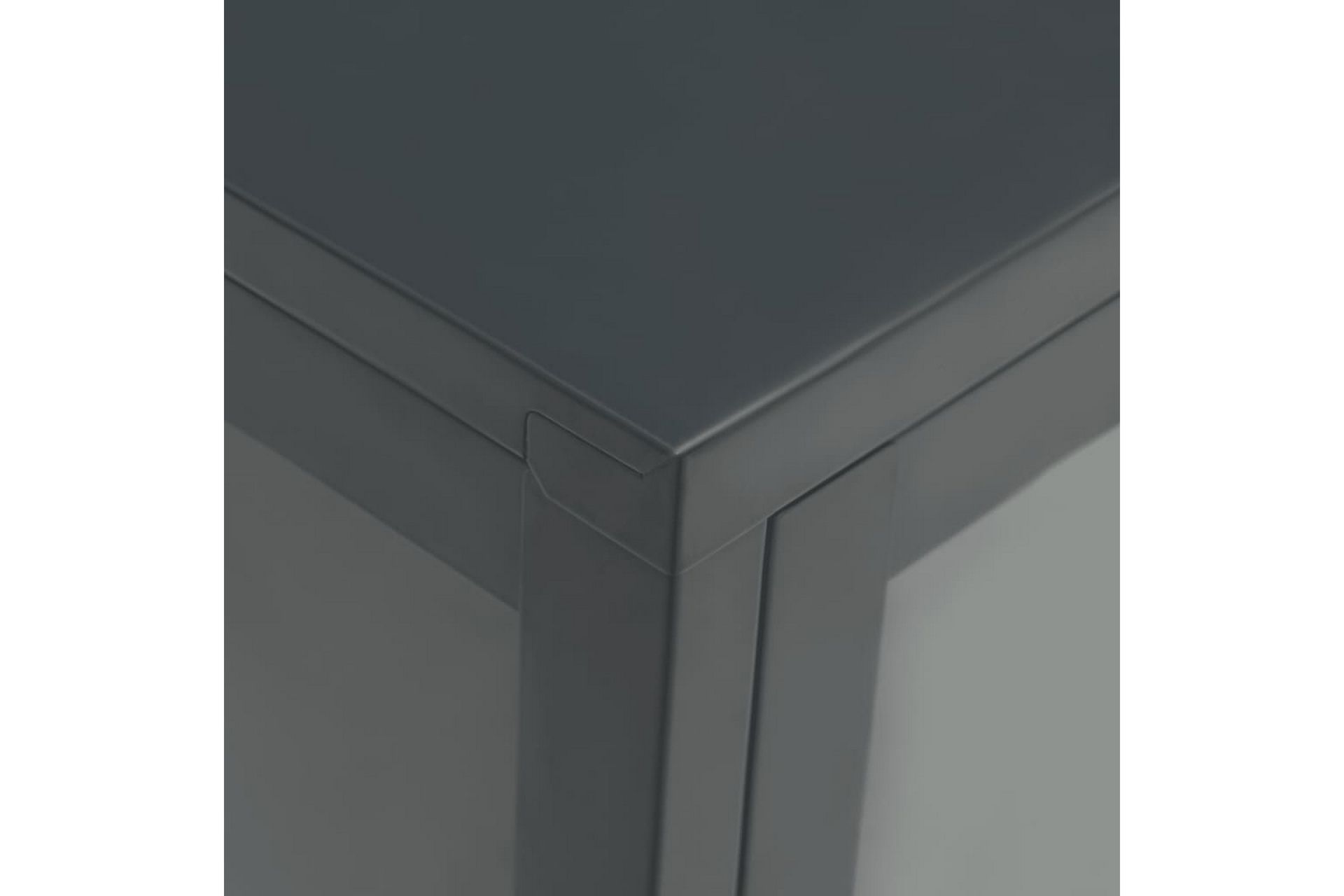Skjenk antrasitt 70x35x70 cm stål og glass - Antrasittgrå - Oppbevaring - Oppbevaringsmøbler - Sideboard & skjenker