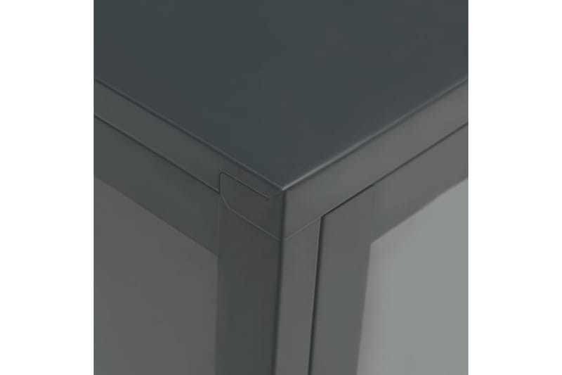 Skjenk antrasitt 70x35x70 cm stål og glass - Antrasittgrå - Sideboard & skjenker