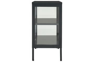 Skjenk antrasitt 70x35x70 cm stål og glass - Antrasittgrå - Oppbevaring - Oppbevaringsmøbler - Sideboard & skjenker