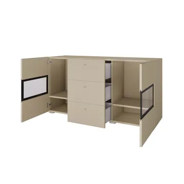 Skjenk Baros 2 Dører med 3 Skuffer - Lys beige - Oppbevaring - Oppbevaringsmøbler - Sideboard & skjenker