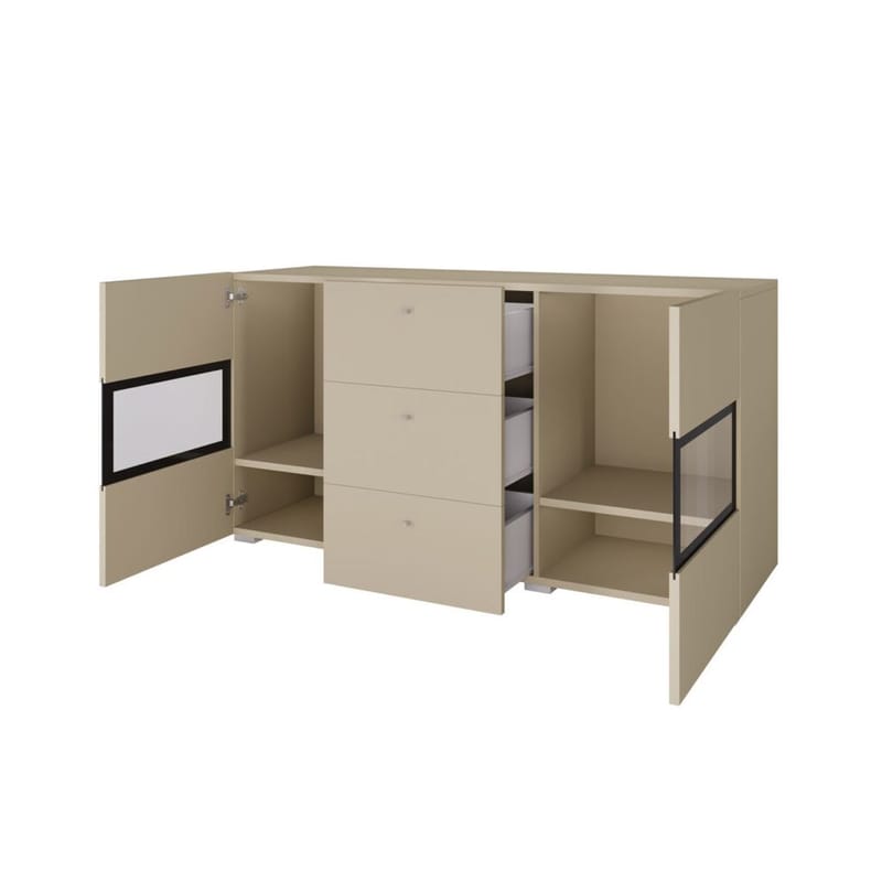 Skjenk Baros 2 Dører med 3 Skuffer - Lys beige - Oppbevaring - Oppbevaringsmøbler - Sideboard & skjenker