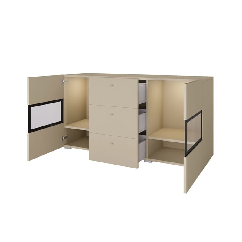 Skjenk Baros 2 Dører med 3 Skuffer - Lys beige - Oppbevaring - Oppbevaringsmøbler - Sideboard & skjenker
