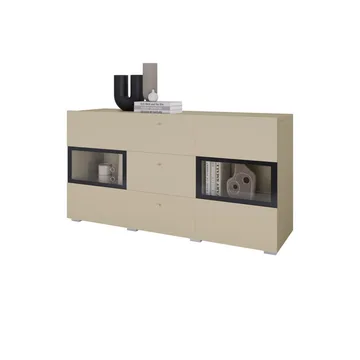 Skjenk Baros 2 Dører med 3 Skuffer - Lys beige - Oppbevaring - Oppbevaringsmøbler - Sideboard & skjenker