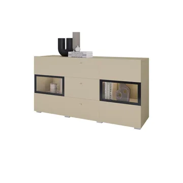 Skjenk Baros 2 Dører med 3 Skuffer - Lys beige - Oppbevaring - Oppbevaringsmøbler - Sideboard & skjenker