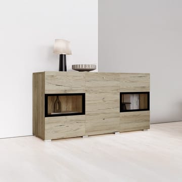 Skjenk Baros 2 Dører med 3 Skuffer - San Remo Eik Lys Laminat - Oppbevaring - Oppbevaringsmøbler - Sideboard & skjenker