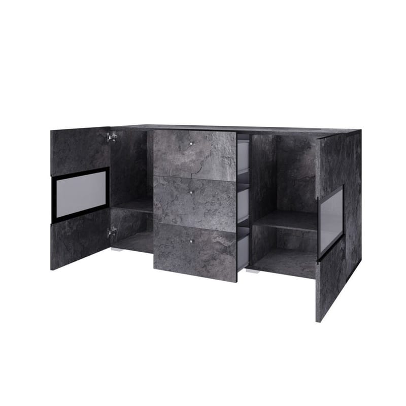 Skjenk Baros 2 Dører med 3 Skuffer - Skifer - Oppbevaring - Oppbevaringsmøbler - Sideboard & skjenker