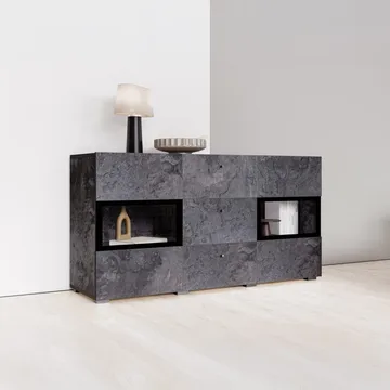 Skjenk Baros 2 Dører med 3 Skuffer - Skifer - Oppbevaring - Oppbevaringsmøbler - Sideboard & skjenker