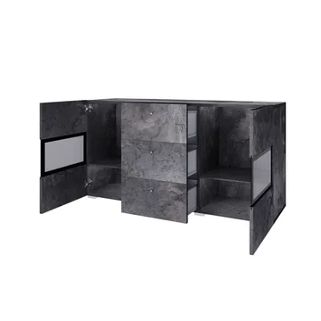 Skjenk Baros 2 Dører med 3 Skuffer - Skifer - Oppbevaring - Oppbevaringsmøbler - Sideboard & skjenker