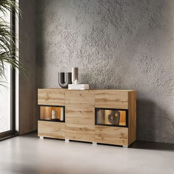 Skjenk Baros 2 Dører med 3 Skuffer - Wotan eik - Oppbevaring - Oppbevaringsmøbler - Sideboard & skjenker