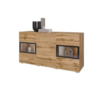 Skjenk Baros 2 Dører med 3 Skuffer - Wotan eik - Oppbevaring - Oppbevaringsmøbler - Sideboard & skjenker