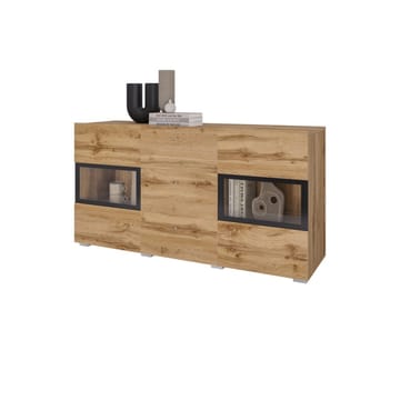 Skjenk Baros 2 Dører med 3 Skuffer - Wotan eik - Oppbevaring - Oppbevaringsmøbler - Sideboard & skjenker