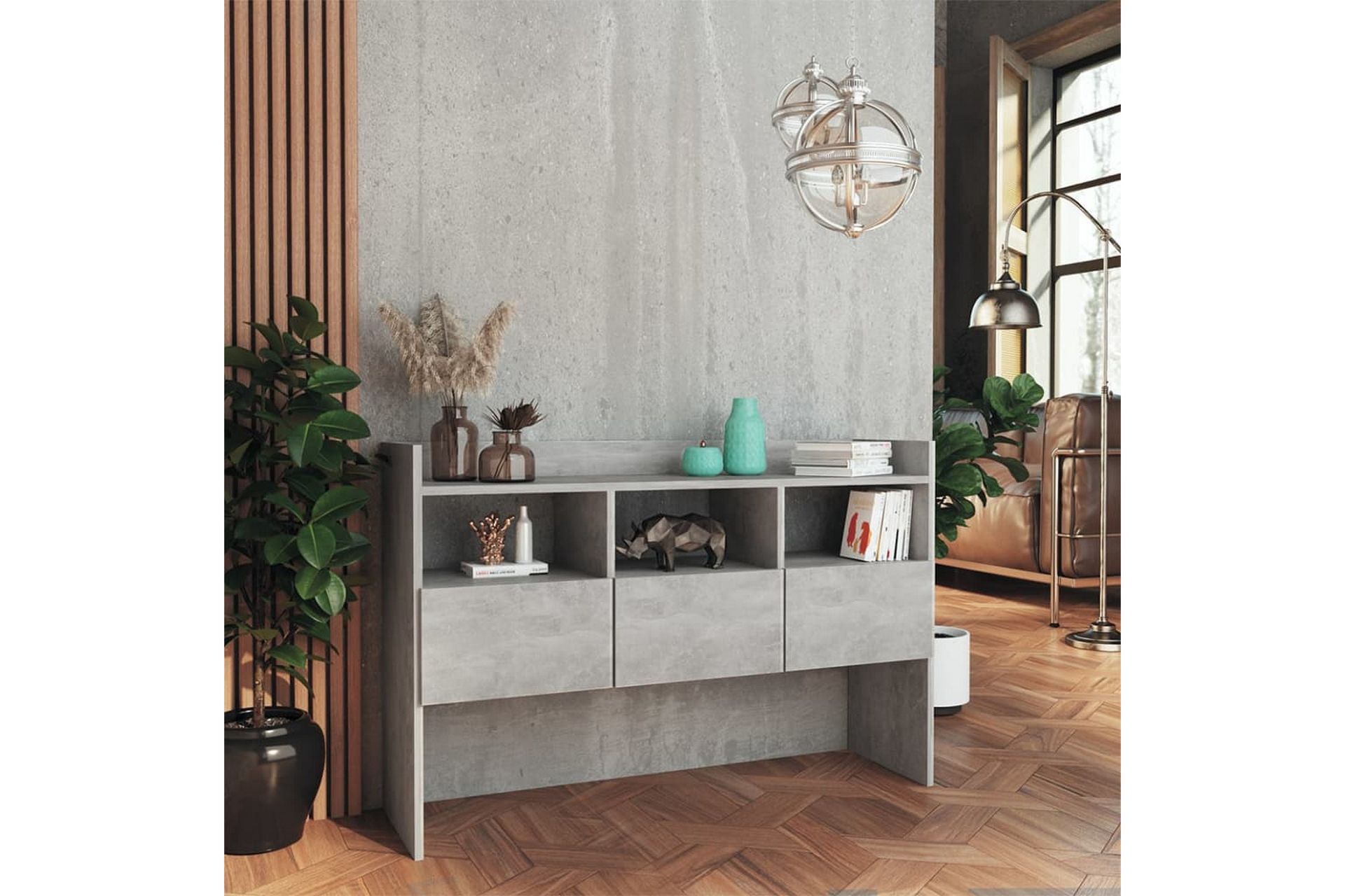 Skjenk betonggrå 105x30x70 cm sponplate - Grå - Oppbevaring - Oppbevaringsmøbler - Sideboard & skjenker