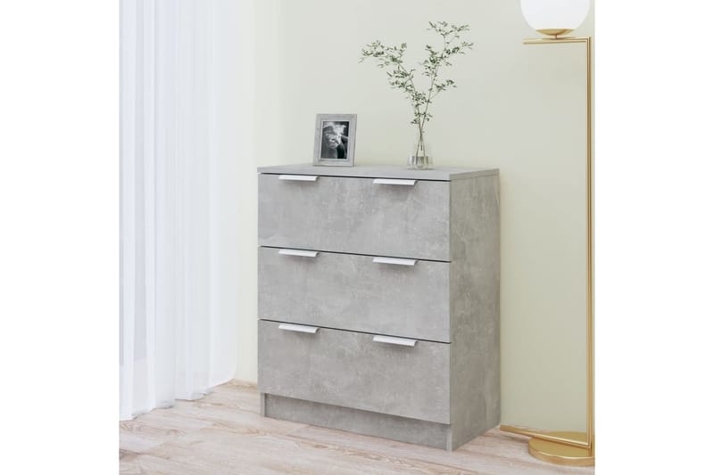 Skjenk betonggrå 60x30x70 cm konstruert tre - Grå - Oppbevaring - Oppbevaringsmøbler - Sideboard & skjenker