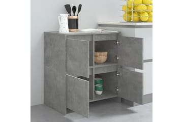 Skjenk betonggrå 70x41x75 cm sponplate - Grå - Oppbevaring - Oppbevaringsmøbler - Sideboard & skjenker