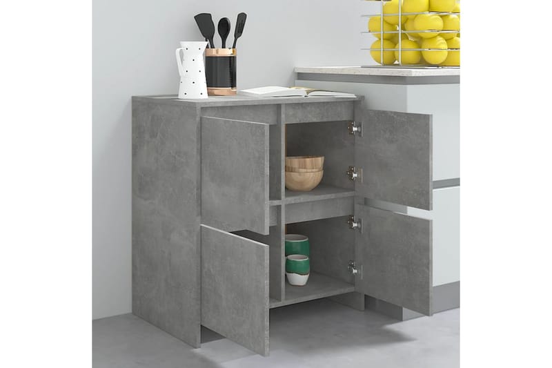 Skjenk betonggrå 70x41x75 cm sponplate - Grå - Oppbevaring - Oppbevaringsmøbler - Sideboard & skjenker