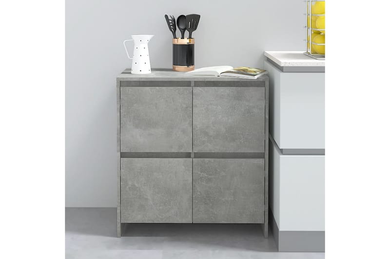 Skjenk betonggrå 70x41x75 cm sponplate - Grå - Oppbevaring - Oppbevaringsmøbler - Sideboard & skjenker