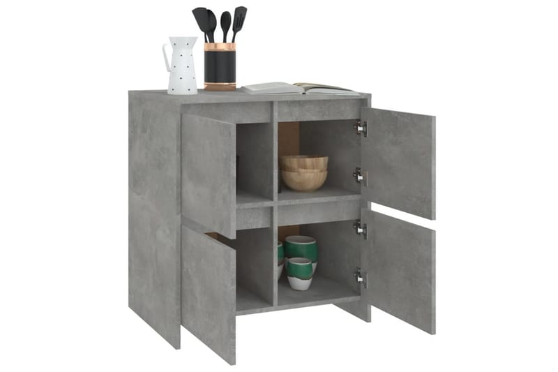 Skjenk betonggrå 70x41x75 cm sponplate - Grå - Oppbevaring - Oppbevaringsmøbler - Sideboard & skjenker