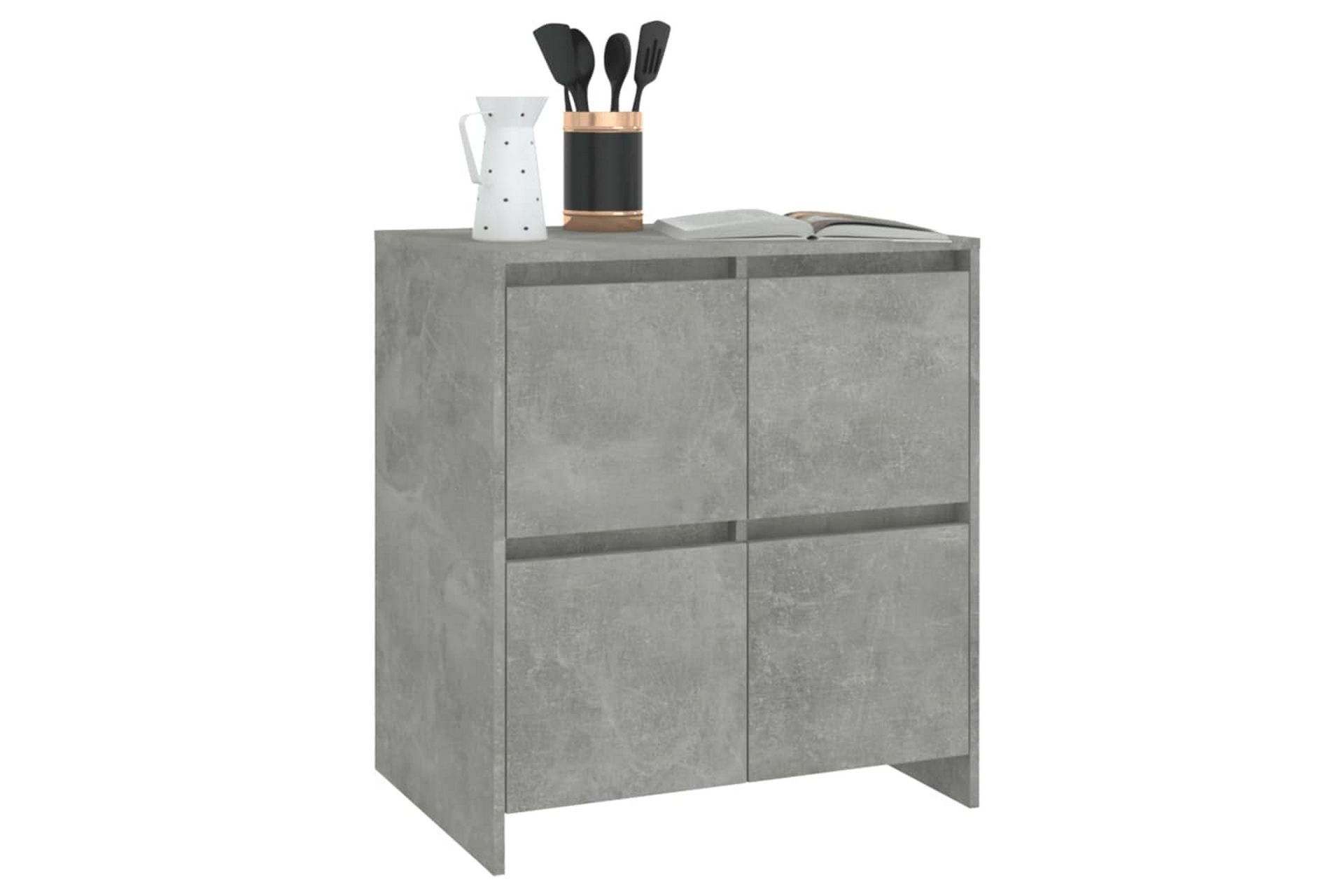 Skjenk betonggrå 70x41x75 cm sponplate - Grå - Oppbevaring - Oppbevaringsmøbler - Sideboard & skjenker