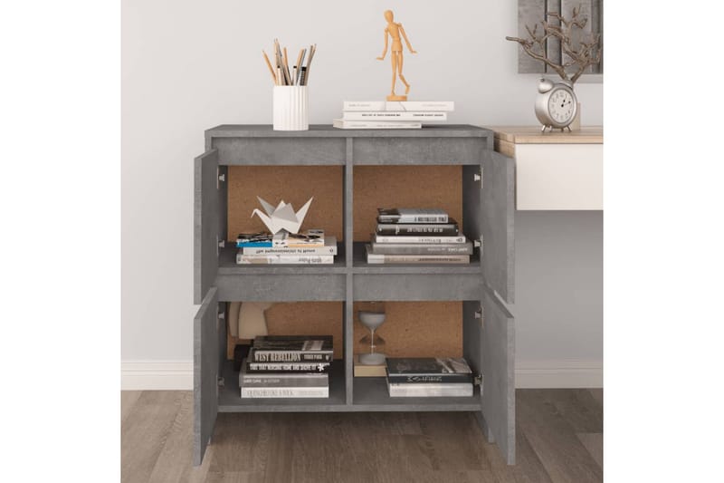 Skjenk betonggrå 70x41x75 cm sponplate - Grå - Oppbevaring - Oppbevaringsmøbler - Sideboard & skjenker