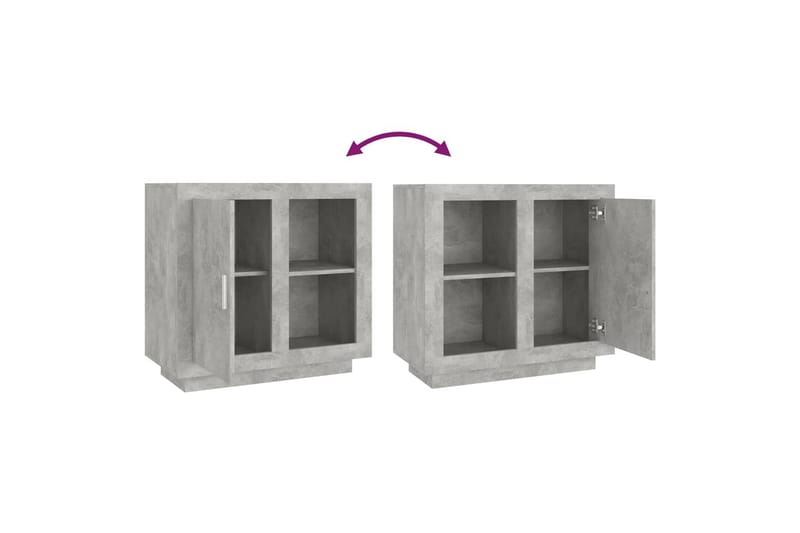 Skjenk betonggrå 80x40x75 cm - Grå - Sideboard & skjenker