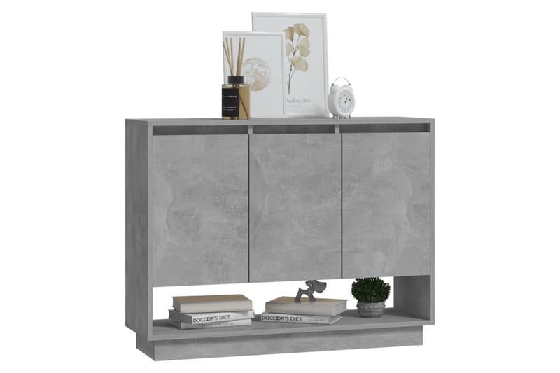 Skjenk betonggrå 97x31x75 cm sponplate - Grå - Oppbevaring - Oppbevaringsmøbler - Sideboard & skjenker