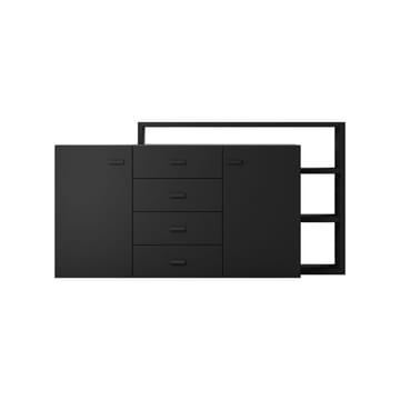 Skjenk Bota 2 Dører med 4 Skuffer - Black Supermatt - Oppbevaring - Oppbevaringsmøbler - Sideboard & skjenker