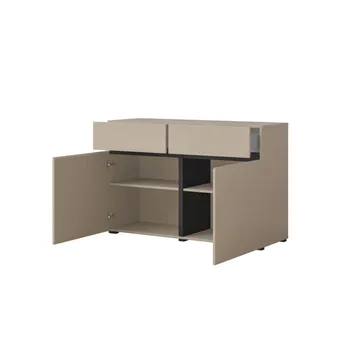 Skjenk Cross 2 Dører med 2 Skuffer - Congo - Svart - Oppbevaring - Oppbevaringsmøbler - Sideboard & skjenker