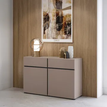 Skjenk Cross 2 Dører med 2 Skuffer - Congo - Svart - Oppbevaring - Oppbevaringsmøbler - Sideboard & skjenker