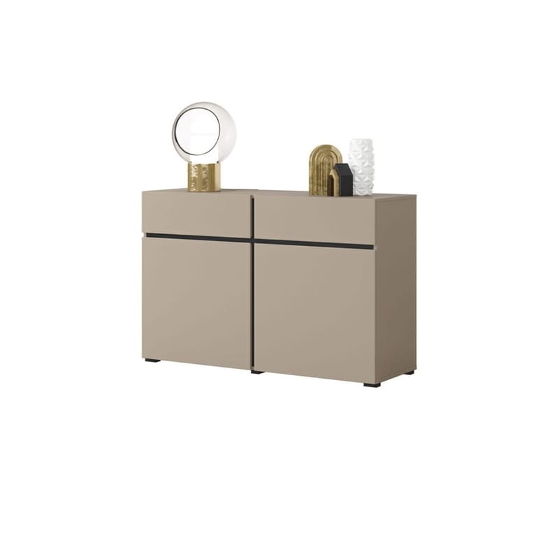 Skjenk Cross 2 Dører med 2 Skuffer - Congo - Svart - Oppbevaring - Oppbevaringsmøbler - Sideboard & skjenker