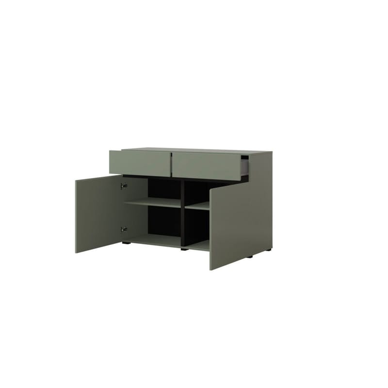 Skjenk Cross 2 Dører med 2 Skuffer - Grønn - Svart - Oppbevaring - Oppbevaringsmøbler - Sideboard & skjenker