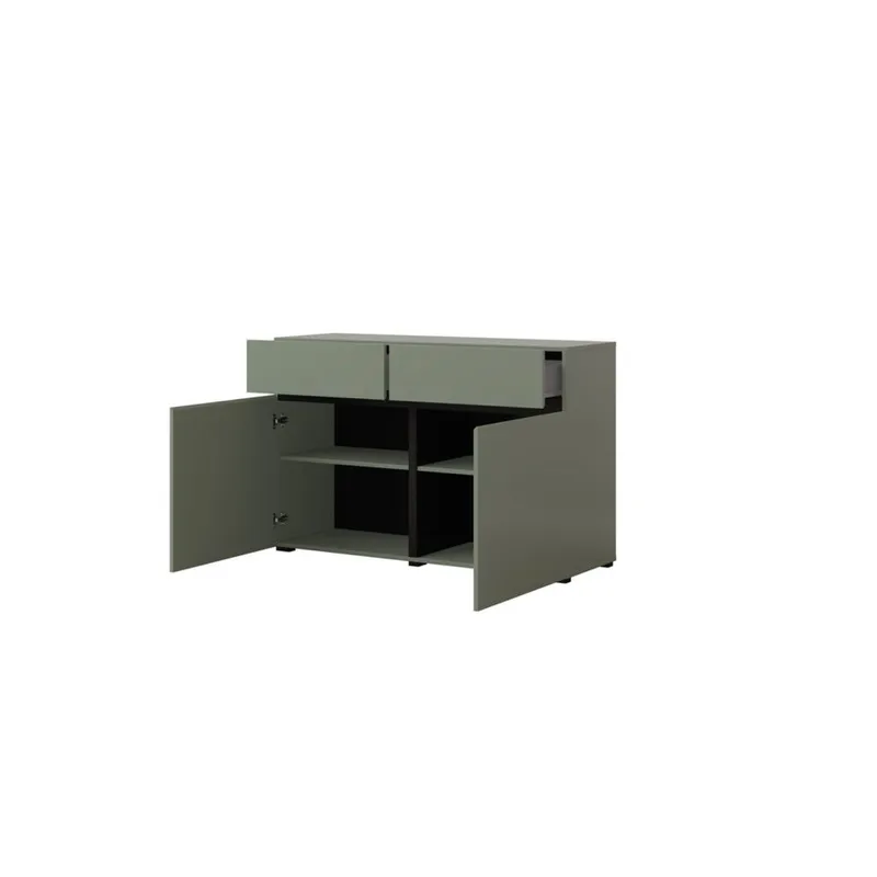 Skjenk Cross 2 Dører med 2 Skuffer - Grønn - Svart - Oppbevaring - Oppbevaringsmøbler - Sideboard & skjenker