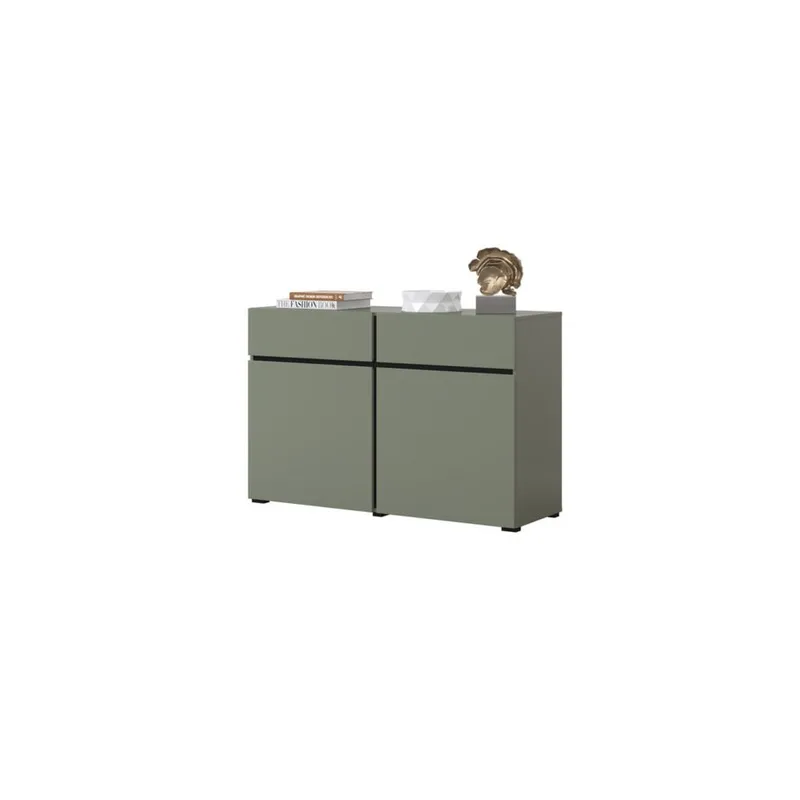 Skjenk Cross 2 Dører med 2 Skuffer - Grønn - Svart - Oppbevaring - Oppbevaringsmøbler - Sideboard & skjenker