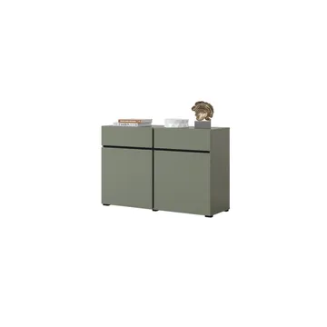 Skjenk Cross 2 Dører med 2 Skuffer - Grønn - Svart - Oppbevaring - Oppbevaringsmøbler - Sideboard & skjenker