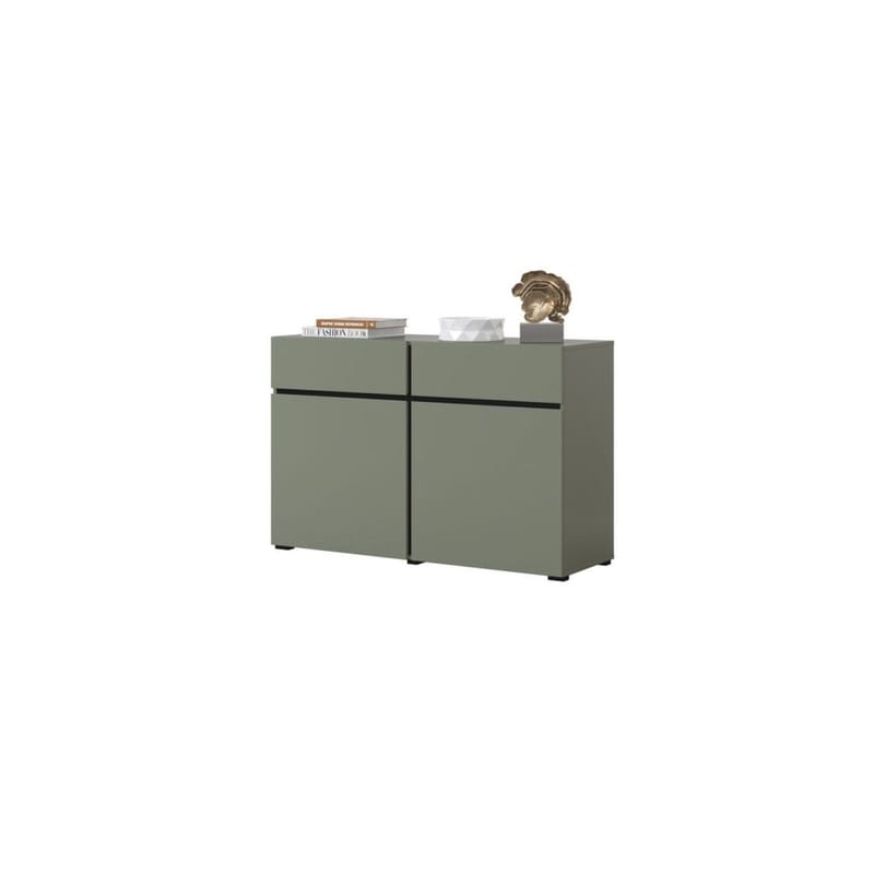 Skjenk Cross 2 Dører med 2 Skuffer - Grønn - Svart - Oppbevaring - Oppbevaringsmøbler - Sideboard & skjenker