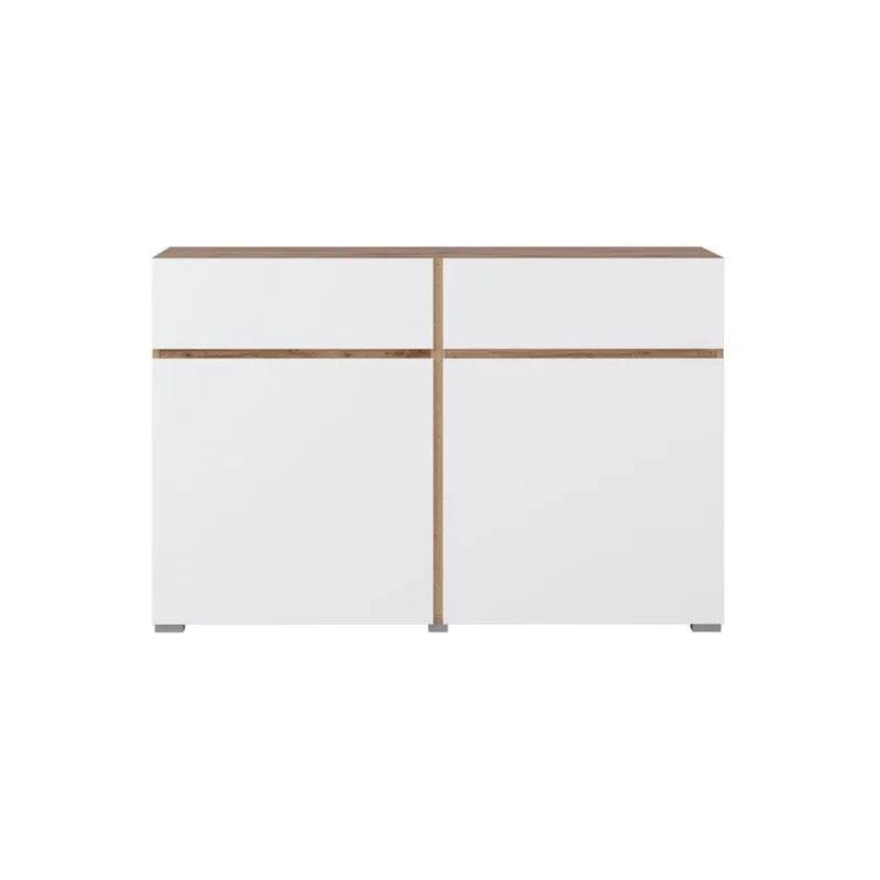 Skjenk Cross 2 Dører med 2 Skuffer - Hvit - Oppbevaring - Oppbevaringsmøbler - Sideboard & skjenker