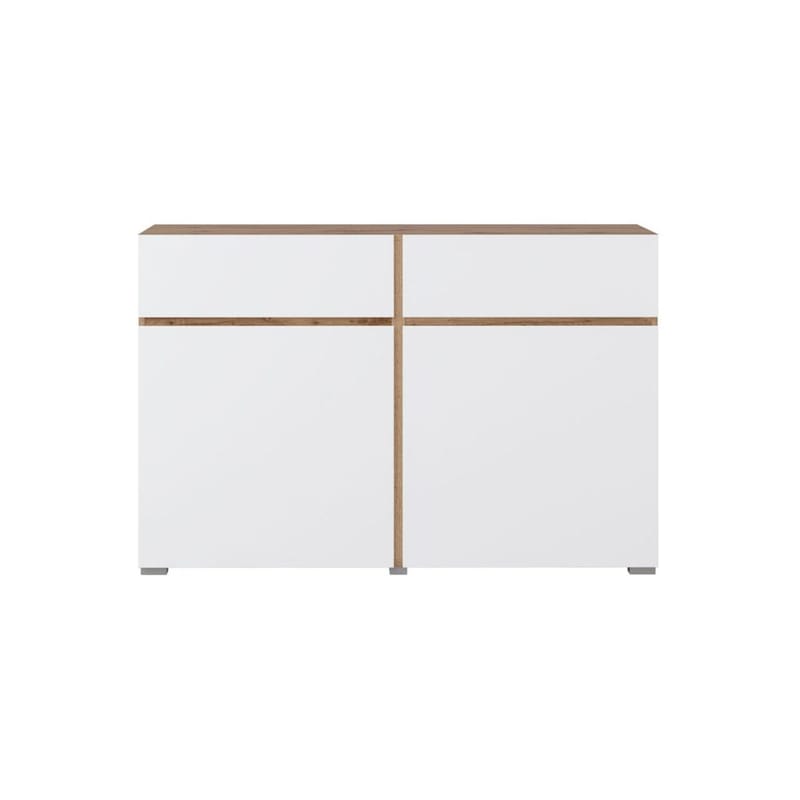 Skjenk Cross 2 Dører med 2 Skuffer - Hvit - Oppbevaring - Oppbevaringsmøbler - Sideboard & skjenker