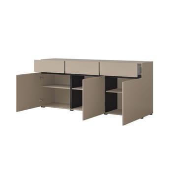Skjenk Cross 3 Dører med 3 Skuffer - Congo - Svart - Oppbevaring - Oppbevaringsmøbler - Sideboard & skjenker