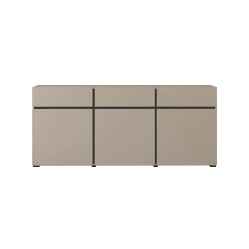 Skjenk Cross 3 Dører med 3 Skuffer - Congo - Svart - Oppbevaring - Oppbevaringsmøbler - Sideboard & skjenker