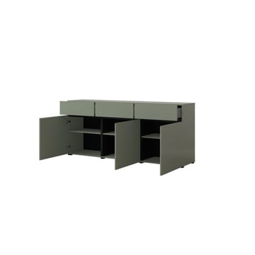 Skjenk Cross 3 Dører med 3 Skuffer - Grønn - Svart - Oppbevaring - Oppbevaringsmøbler - Sideboard & skjenker