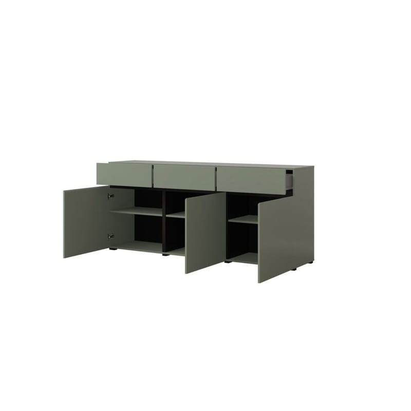 Skjenk Cross 3 Dører med 3 Skuffer - Grønn - Svart - Oppbevaring - Oppbevaringsmøbler - Sideboard & skjenker