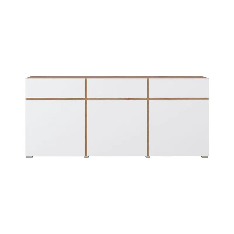 Skjenk Cross 3 Dører med 3 Skuffer - Hvit - Oppbevaring - Oppbevaringsmøbler - Sideboard & skjenker