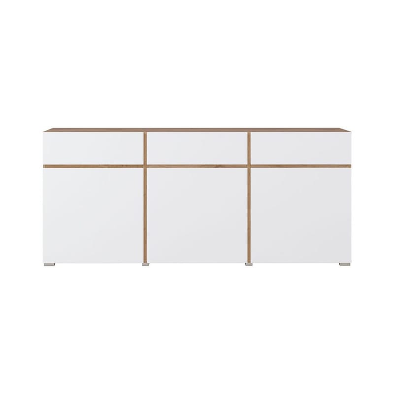 Skjenk Cross 3 Dører med 3 Skuffer - Hvit - Oppbevaring - Oppbevaringsmøbler - Sideboard & skjenker