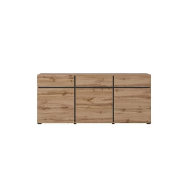 Skjenk Cross 3 Dører med 3 Skuffer - Wotan eik - svart - Oppbevaring - Oppbevaringsmøbler - Sideboard & skjenker