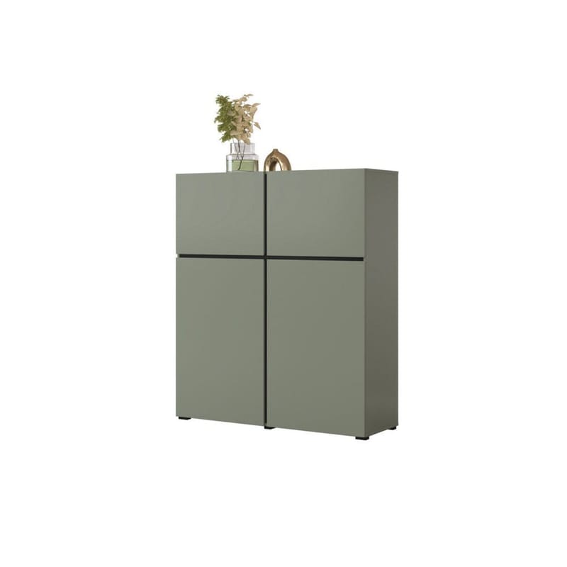 Skjenk Cross 4 Dører - Grønn - Svart - Oppbevaring - Oppbevaringsmøbler - Sideboard & skjenker