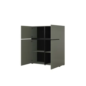 Skjenk Cross 4 Dører - Grønn - Svart - Oppbevaring - Oppbevaringsmøbler - Sideboard & skjenker