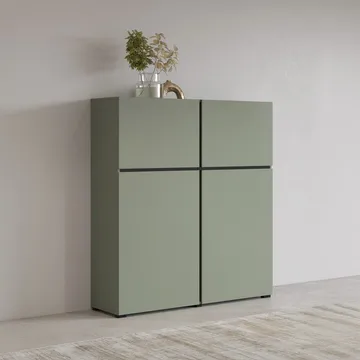 Skjenk Cross 4 Dører - Grønn - Svart - Oppbevaring - Oppbevaringsmøbler - Sideboard & skjenker
